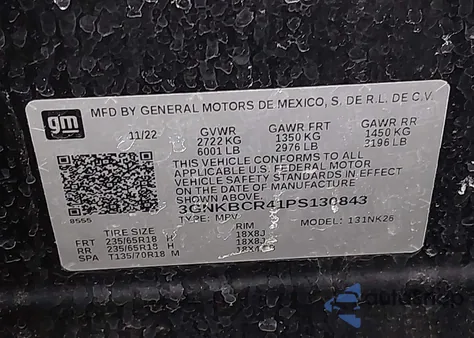 2023 Chevrolet Blazer Fwd 2Lt z USA, uszkodzony, nr VIN 3GNKBCR41PS130843